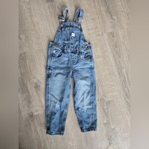 Kid or Toddler 4T Old Navy Workwear Blue Denim Overalls